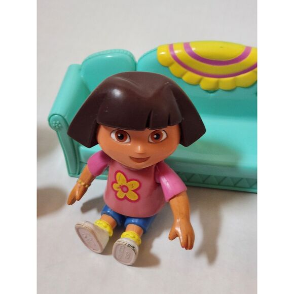 Dora the Explorer Figurines Lot – Boots, Dora, Babies & Sofa – Toy Bundle - Picture 4 of 9